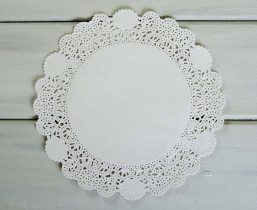 Салфетка ажурная, диаметр 18см., 100шт./уп., бел.