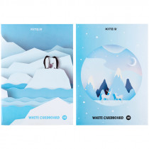 Картон белый односторонний А4 (10 л), папка, Kite