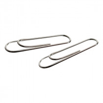 Скріпки нікельовані круглі із загином, 28мм., 100шт., картон. уп.