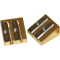 Точилка без контейнера, металлическая, клиновидная форма 300-2, двойная