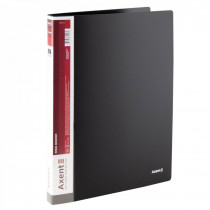 Папка А4, 25мм., 2кольца, пластик, внутренний карман, черн.