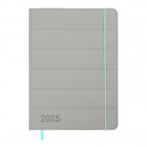 Щоденник датований 2025 AURA, А5, 336 стор., штучна шкіра, сірий