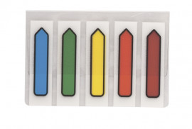Закладки-стрелки пластиковые 12х45мм., 100шт., 5 цветов по 20шт.