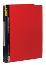 Папка А4, 2 кільця, 25мм., пластик, внутрішня кишеня, черв.