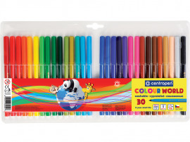 Фломастери, вентильований ковпачок, 30 кольорів., 7550, асорті