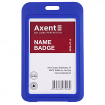 Бейдж вертикальний 70*110мм., розмір вкладення 50*85мм., пластик, син.