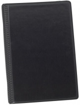 Визитница на 120 визиток, на кольцах, винил., черн.