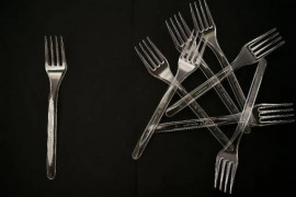 Вилка стеклоподобная 16см.,100шт./уп., прозр.