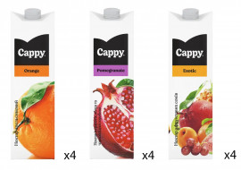 Набор нектара МИКС, 1л., 12шт/уп. (Нектары Апельсин 1л.*4шт., Экзотик 1л.*4шт., Гранат 1л.*4шт.)