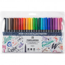 Набір лінерів 7770, 0.3 мм, 24 шт. для реслення та малювання, кольорові