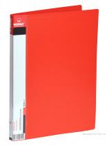 Папка зі швидкозшивачем та бічною кишенею  20мм., пластик, черв.