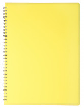 Зошит на спіралі А4, 80арк., клітинка, GLOSS, пластикова обкладинка, жовт.