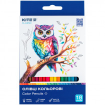 Олівці кольорові, 18 шт. Kite Classic