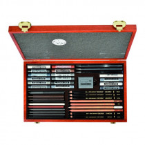 Набір художній Gioconda 8895, 39 предметів в дерев'яному пеналі