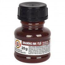 Тушь для черчения, 20г., коричн.