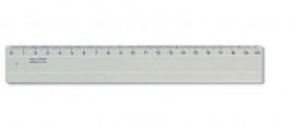 Лінійка пластикова 20см, прозор.