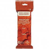 Пластилин скульптурный Keraplast, 1000г., на основе натуральной глины, терракот.