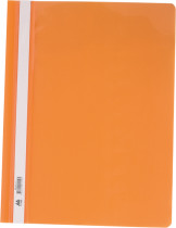 Скоросшиватель с прозрачным верхом А4, оранж.