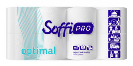 Туалетная бумага Стандарт, 2-х сл., целлюлоза, 130отр. (9,3*11,5см.) Optimal, 16шт./уп., бел.