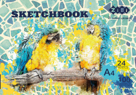 Альбом для малювання (скетчбук) А4, 24л., проклеєний, 100г/м2. ART Line