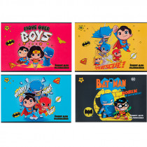 Тетрадь для рисования, 12 л., скоба, софт тач + УФ лак, «DC Comics»