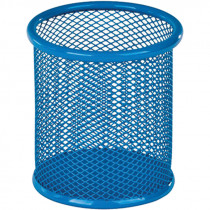 Подставка для ручек круглая 80х80х100 мм, K17-2110, металич., голубая