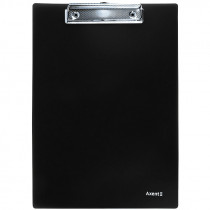 Планшет с верхним прижимом А4, пластик., черн.
