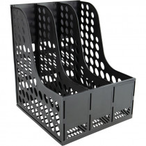 Лоток вертикальный сборный на 3 отделения, черный