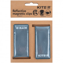 Набір магнітних кліпс світловідбиваючих, темно-сірі