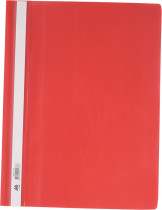 Скоросшиватель с прозрачным верхом А4, красн.