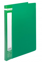 Папка зі швидкозшивачем JOBMAX, корінець 16мм., 450мКм. пластик., до 150арк., зелен.