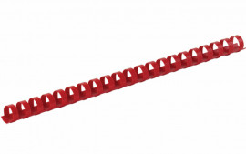 Пружини пластикові 8мм., скріплють до 45арк., 100шт/уп., черв.