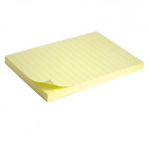 Блок бумаги с клейким слоем 100*150мм.*100 листов, линия, желт.