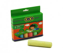 Мел цветной JUMBO, 6шт. в пластиковом ведре, ассорт.