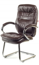 Кресло конференционное Валенсия CH CF (PU-темно-коричневый), темно-корич.