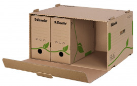 Контейнер для архивных коробок с боковой загрузкой, 5шт. по 80мм. или 4шт. по 100мм. Эко, коричн