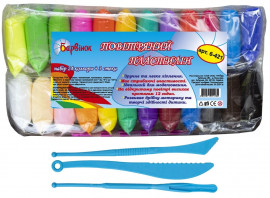 Пластилін легкий (повітряний) 24кол.*7г. + 3 стеки