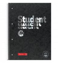 Колледж-блок А4 Premium, клетка, 80 листов, черн.