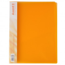 Папка зі швидкозшивачем та бічною кишенею А4, 20мм., прозора помаранч