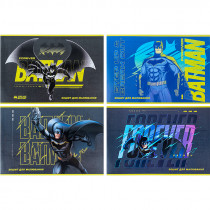 Тетрадь для рисования, 24л., скоба, гибр. лак + УФ лак, «DC Comics»