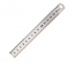 Линейка стальная, 15см