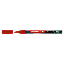 Маркер для маркування усіх поверхонь e-791n, круглий наконечник 1-2мм., черв.