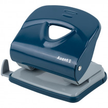 Діркопробивач на 2 отвори, до 30 аркушів Exakt-2 Earth colors, металевий, син.