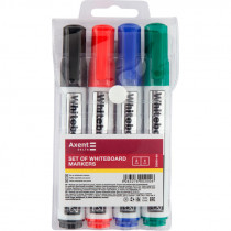 Маркер для дошок, круглий наконечник 2мм., d2800, набір 4шт./уп., асорті