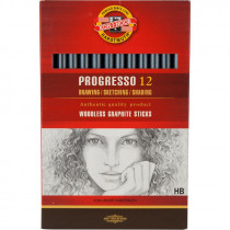 Карандаш без древесины цельнографитный Progresso 8911, твёрдость HB