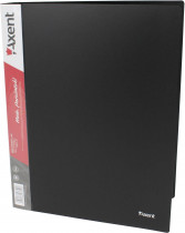 Папка А4, 35мм., 4кільця, пластик PP, внутрішня кишеня, чорн.