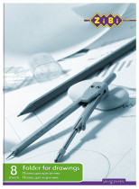 Папка для черчения А4, 8л., 160г/м2