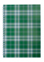 Зошит на спіралі А5, 48арк., клітинка, зелен.