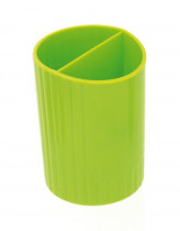 Підставка для ручок на 2 відділення, пластикова, салат.