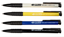 Ручка кулькова автоматична 4-2001 корпус асорт., ст. син.